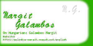 margit galambos business card